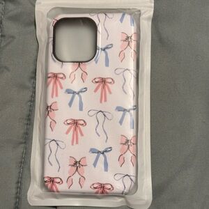 Pastel Bow Pattern Phone Case - Pink & Blue